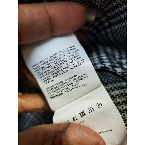 OVS Women's White & Black Polyester Round Neck Long Sleeve Top Shirt Size Small - Picture 11 of 12